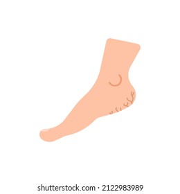 pain in the ankles. disease, injury, joint pain. health problems. flat cartoon illustration. design elements. human body parts