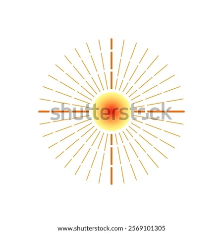 Pain area marked with red target. Sore spot icon for body discomfort. Hurt place indicator used in medical advertisements. Abstract ache localization symbol