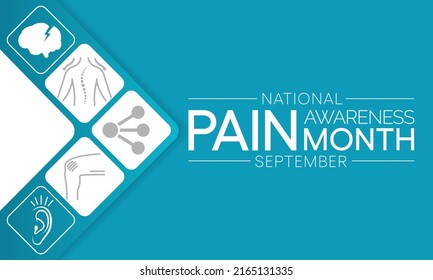 Pain Awareness Month Is Observed Every Year In September, To Raise Public Awareness Of Issues In The Area Of Pain And Pain Management. Vector Illustration