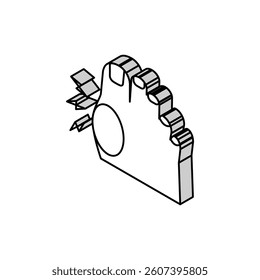 pain in big toe isometric icon vector. pain in big toe sign. isolated symbol illustration