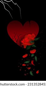 the pain of broken heart