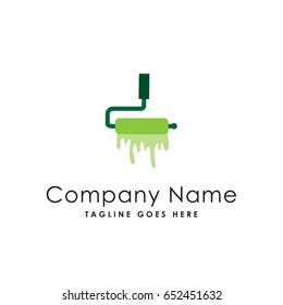 Pain Brush Icon Logo Template