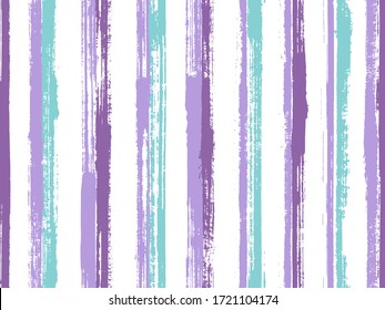 Lluvia líneas paralelas de pincel vectorial patrón sin fisuras. Diseño creativo de impresión de lonchas de tartán. Líneas paralelas de textura escrástica, muestra de fondo de rayas. Interminable adorno.
