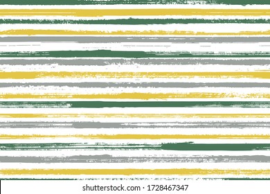 Pain brush stroke parallel lines vector seamless pattern. Distressed summer fashion design. Vintage texture parallel lines, striles banner background. Repeatable pattern.