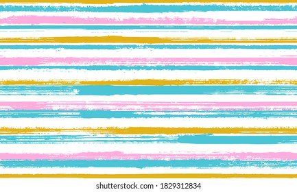 Pain brush stroke rough stripes vector seamless pattern. Stylish candy wrap  sweet design. Vintage texture rough stripes, lines banner background. Seamless pattern.