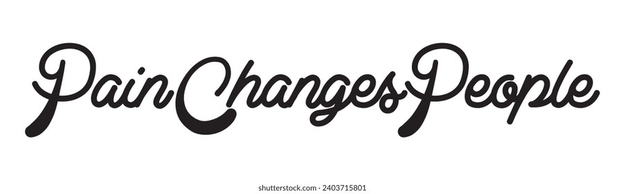 Schmerzen verändern den Text auf weißem Hintergrund.