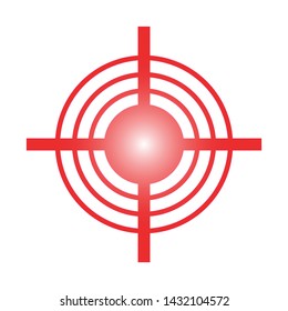 Pain Circle Icon. Target, Focus or Sick Spot Illustration As A Simple Vector Sign & Trendy Symbol for Design and Websites, Presentation or Mobile Application.
