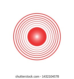 Pain Circle Icon. Target, Focus or Sick Spot Illustration As A Simple Vector Sign & Trendy Symbol for Design and Websites, Presentation or Mobile Application.