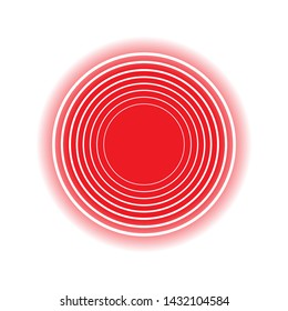 Pain Circle Icon. Target, Focus or Sick Spot Illustration As A Simple Vector Sign & Trendy Symbol for Design and Websites, Presentation or Mobile Application.