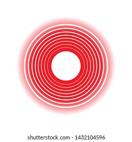 Pain Circle Icon. Target, Focus or Sick Spot Illustration As A Simple Vector Sign & Trendy Symbol for Design and Websites, Presentation or Mobile Application.