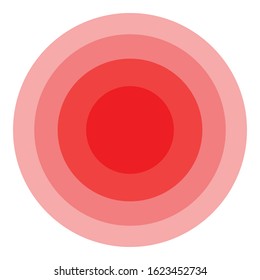 Pain Circle Icon. Target, Focus or Sick Spot Illustration As A Simple Vector Sign Trendy Symbol for Design and Websites, Presentation or Mobile Application.
