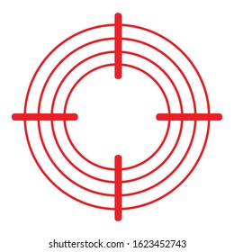 Pain Circle Icon. Target, Focus or Sick Spot Illustration As A Simple Vector Sign Trendy Symbol for Design and Websites, Presentation or Mobile Application.