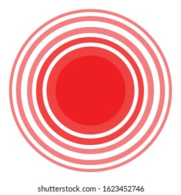 Pain Circle Icon. Target, Focus or Sick Spot Illustration As A Simple Vector Sign Trendy Symbol for Design and Websites, Presentation or Mobile Application.