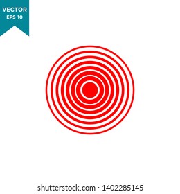pain circle icon in trendy flat style 