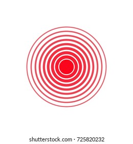 pain circle vector pain center red spot circle