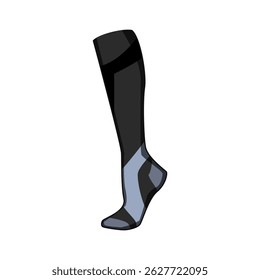 pain compression socks cartoon. travel medical, athletic running, varicose veins pain compression socks sign. isolated symbol vector illustration