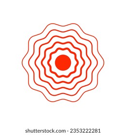 Pain concentration, headache, toothache  icon, radial pain target icon