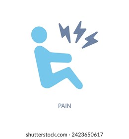 pain concept line icon. Simple element illustration. pain concept outline symbol design.