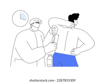 Pain control abstract concept vector illustration. Woman with chronic pain, anesthetics needed, anesthesiology critical care medicine, neck disorders, health problems abstract metaphor.