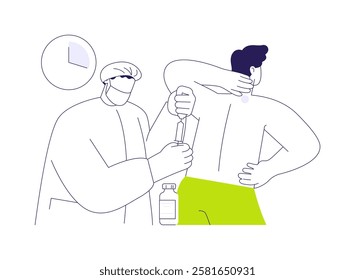 Pain control abstract concept vector illustration. Woman with chronic pain, anesthetics needed, anesthesiology critical care medicine, neck disorders, health problems abstract metaphor.