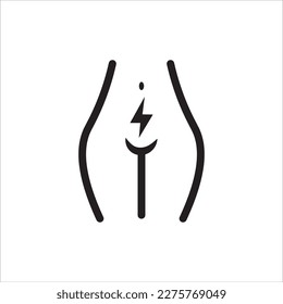 pain during menstruation icon, vector, illustration, symbol