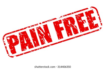 Pain Free Red Stamp Text On White