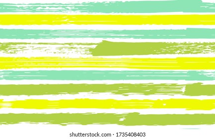 Pain grunge brush stroke stripes horizontal lines vector seamless pattern. Endless  unique background ornament. Freehand watercolor paintbrush stripes fabric print design. Geometric pattern.