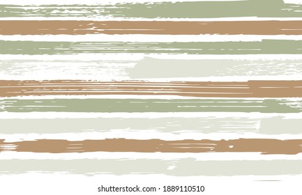 Pain Grunge Brush Stroke Stripes Horizontal Lines Vector Seamless Pattern. Endless  Vibrant Background Ornament. Ink Texture Watercolor Paintbrush Stripes Fabric Print Design. Summer Pattern.