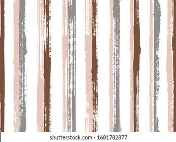 Pain hand drawn grunge stripes vector seamless pattern. Trendy maritime shirt textile design. Scratchy geometric grunge stripes, lines on white background. Seamless pattern.