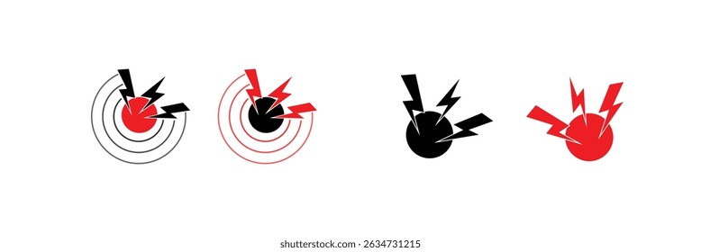 Diseño de icono de dolor. punto de dolor. Representa el manejo del dolor. cuerpo y el icono del dolor. Icono analgésico sobre un fondo blanco, eps 10.