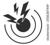 Pain Icon Design. Representing Pain Management. Chronic Pain. Pain Relief. Analgesics. Vector icon.