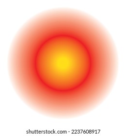 Schmerzsymbol, schmerzhaftes Schlagzeichen, Ache-Symbol, Ziel einer Entzündung Schmerzmittel, Zeichen der Schmerzen, Ort der roten Kreislaufkrankheit, Vektorgrafik