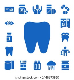 pain icon set. 17 filled pain icons.  Collection Of - Medicine, Fatigue, Tooth, Voodoo doll, Bandages, Pills, Pill, Suppositories, Sling, Depression, Drug