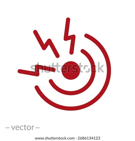 Pain Icon. Spasm sign. Vector Illustration. Sharp pain.