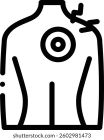 pain icon. Thin Linear Style Design Isolated On White Background