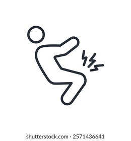 Pain icon. vector.Editable stroke.linear style sign for use web design,logo.Symbol illustration.