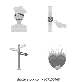 pain, kitchen, profession and other web icon in monochrome style., fire, love, desire icons in set collection.