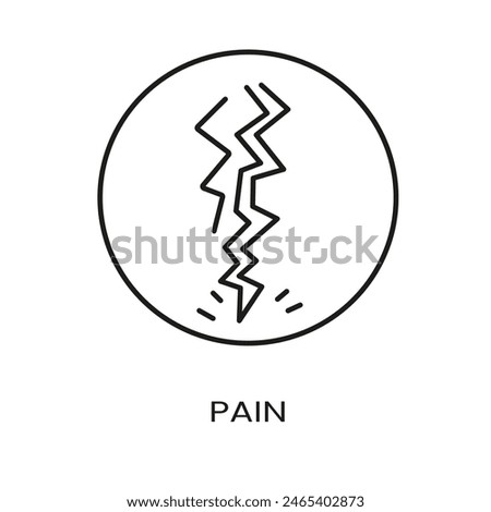 Pain line vector icon with editable stroke