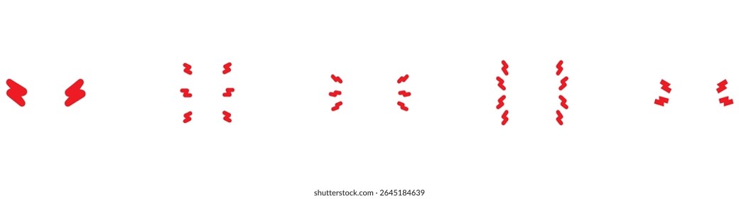 Pain location symbol set. Inflammation point vector icon. Pain joint symbol. Pain spot. 