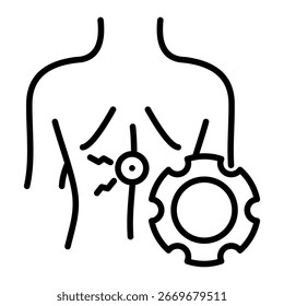 Elemento de icono de manejo del dolor para el diseño