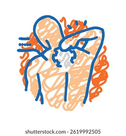 analgésico terapeuta ocupacional ícone doodle esboço vetor. analgésico terapeuta ocupacional sinal. símbolo isolado ilustração