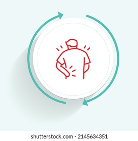 Pain And Muscle Weakness Icon Vector Design
