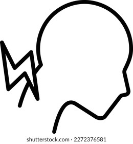 Pain in neck thin line icon. Modern vector illustration.