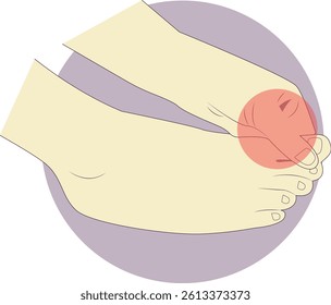 Pain on Hand and Leg Illustration. Muscle Injury. Vector Graphic Design.
