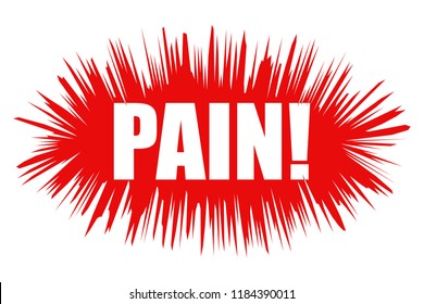 Pain on red starry background.