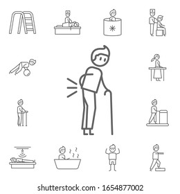 Pain, physiotherapy, spinal icon. Physiotherapy icons universal set for web and mobile