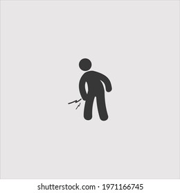 pain pictogram icon vector icon.Editable stroke.linear style sign for use web design and mobile apps,logo.Symbol illustration.Pixel vector graphics - Vector