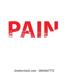 Pain relief poster. Clipart image isolated on white background