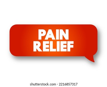 Pain Relief Bubble mensaje de texto, fondo de concepto médico