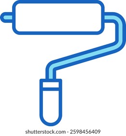 Pain Roller Icon Blue Vector Illustration